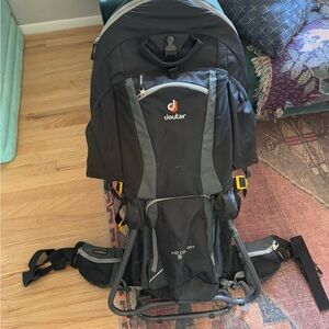 Deuter Black and Gray Kid Comfort 3 Backpack